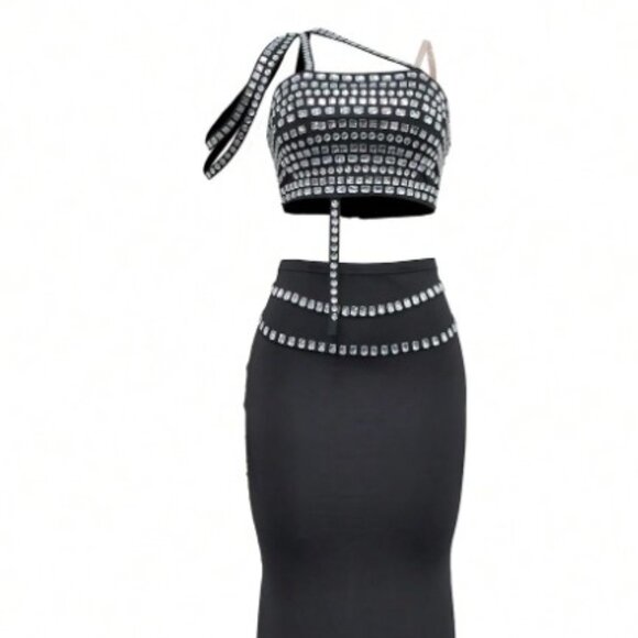 Women’s One Shoulder Bandage Evening Dress - Picture 5 of 12